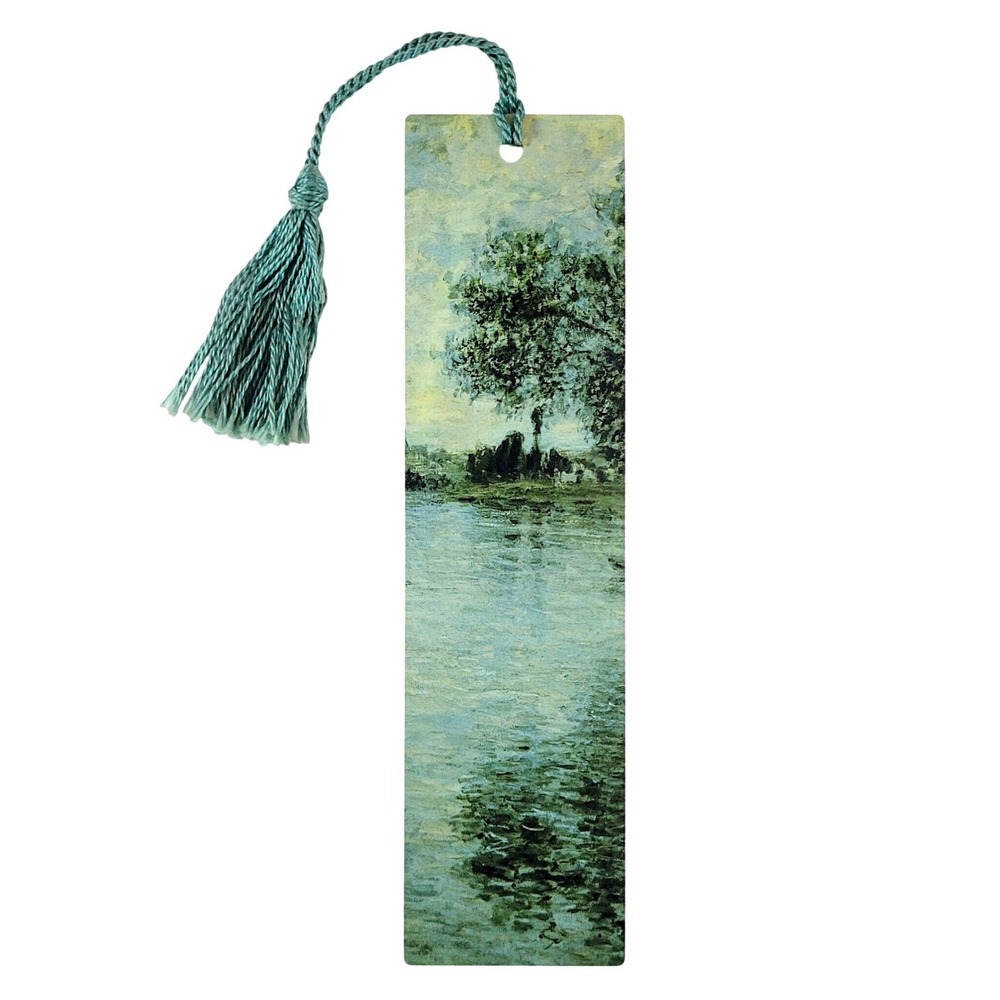 Vintage 90s Claude Monet Art Bookmark- Museum Seine Vetheuil- 1991 Artworks MD05
